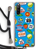 Fruitsticker: Sony Sony Xperia 10 III Transparant Hoesje met koord