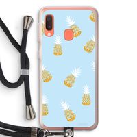 Ananasjes: Samsung Galaxy A20e Transparant Hoesje met koord