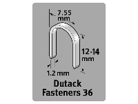 Dutack niet serie 36 cnk 12mm blister/1000 st. - 5011010