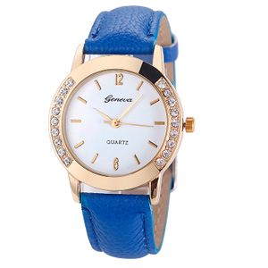 Geneva mode horloge Diamonds Gold Turquoise Blue