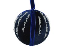 Kerstbal foam d8cm blauw - Decoris Kerstbal foam d8cm blauw - Decoris