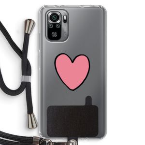 Hartje: Xiaomi Redmi Note 10S Transparant Hoesje met koord