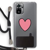 Hartje: Xiaomi Redmi Note 10S Transparant Hoesje met koord