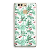 Flamingo bladeren: Huawei P9 Transparant Hoesje