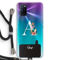 Pink Bouquet: Oppo A52 Transparant Hoesje met koord