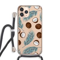 Kokosnoot roze: iPhone 11 Pro Transparant Hoesje met koord