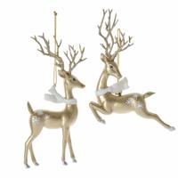 Orn.plc dier goud/wit l15cm - Kurt s adler