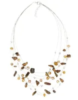 Edelsteen Ketting Tijgeroog Multiwire - 42 cm