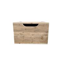 Wood4you - Speelgoedkist - Kick opbergkist 90Lx50Dx50H cm - Opbergkist - Dekenkist - Opruimkist - Speelgoedbank