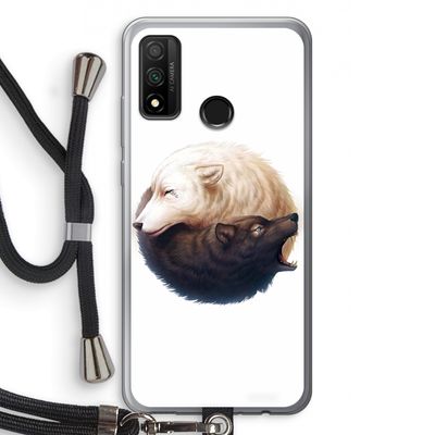 Yin Yang Wolves: Huawei P Smart (2020) Transparant Hoesje met koord
