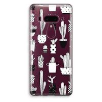 Cactusmotief: HTC U12+ Transparant Hoesje Cactusmotief: HTC U12+ Transparant Hoesje