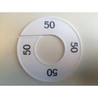 Maatring 9cm wit/zwart 50