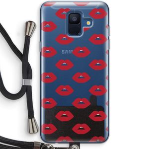 Lips: Samsung Galaxy A6 (2018) Transparant Hoesje met koord