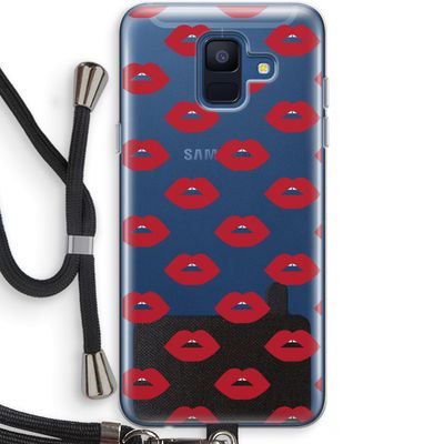 Lips: Samsung Galaxy A6 (2018) Transparant Hoesje met koord