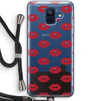 Lips: Samsung Galaxy A6 (2018) Transparant Hoesje met koord