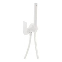 Bidetkraan met handdouche Tres Loft | Opbouw | Mengkraan | 1-hendel | Rond | Wit mat