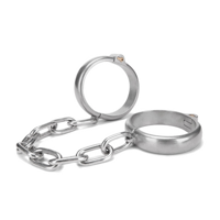 Prowler Red Heavy Duty Ankle Cuffs - Silver