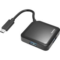 Hama USB-C (USB 3.2 Gen 2) multiport hub 4 poorten Zwart