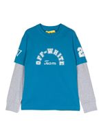 Off-White Kids t-shirt à logo imprimé - Bleu - thumbnail