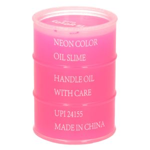 1x Potjes speelgoed/hobby slijm roze in olievat 5,5 x 8 cm 150 ml inhoud   -