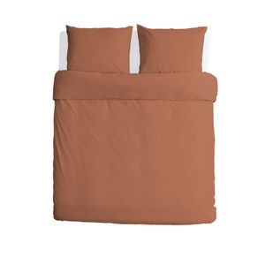 Blokker dekbedovertrek basic - 240x220 cm - roest