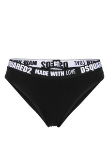 DSQUARED2 culotte à logo imprimé - Noir