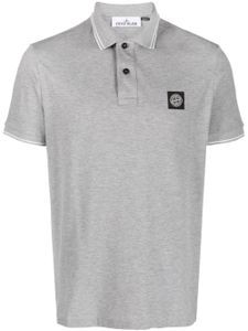 Stone Island polo à patch logo Compass - Gris