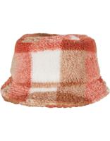 Flexfit FX5003SC Sherpa Check Bucket Hat - White Sand/Toffee - One Size - thumbnail
