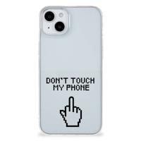 iPhone 15 Silicone-hoesje Finger Don&apos;t Touch My Phone