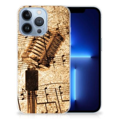 Apple iPhone 13 Pro | Siliconen hoesje | met foto Bladmuziek