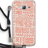 Marrakech Pink: Samsung Galaxy J3 (2016) Transparant Hoesje met koord