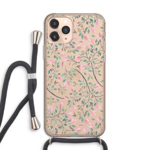 Sierlijke bloemen: iPhone 11 Pro Transparant Hoesje met koord