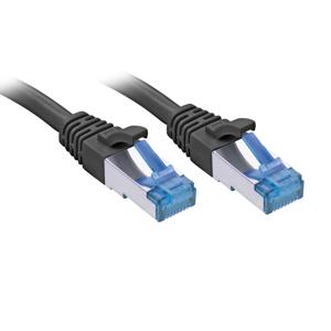 LINDY 47410 RJ45 Netwerkkabel, patchkabel CAT 6A S/FTP 0.30 m Zwart 1 stuk(s)