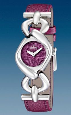 Festina horlogeband F16545-3 Leder Paars + paars stiksel