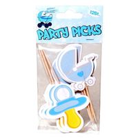 Prikkers met geboorte decoratie jongen - thumbnail