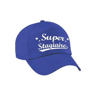 Super stagiaire cadeau petje - baseball cap - blauw - voor dames - bedankt - voor een stagiaire Super stagiaire cadeau petje - baseball cap - blauw - voor dames - bedankt - voor een stagiaire