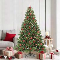 VidaXL Kunstkerstboom met 300 led met standaard groen 180 cm pe en pvc