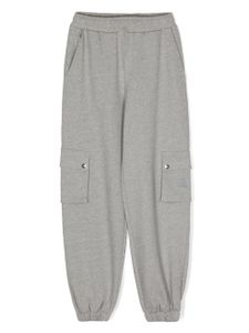 Balmain Kids pantalon de jogging à patch logo - Gris