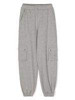 Balmain Kids pantalon de jogging à patch logo - Gris - thumbnail