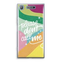 Don't call: Sony Xperia XZ1 Transparant Hoesje Don't call: Sony Xperia XZ1 Transparant Hoesje