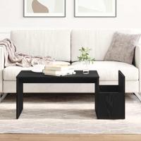 Salontafel Zwart eiken 90 x 45 x 35 cm Bewerkt hout