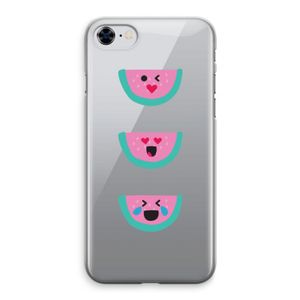 Smiley watermeloen: iPhone 8 Transparant Hoesje
