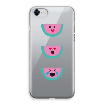 Smiley watermeloen: iPhone 8 Transparant Hoesje