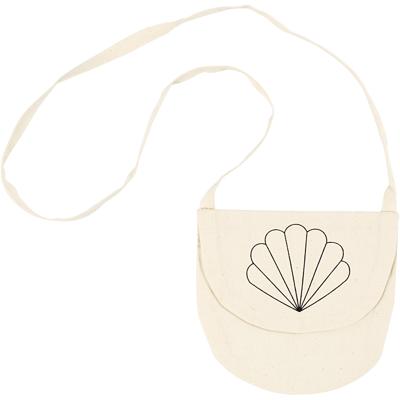 Creativ Company Schoudertas, oesterschelp, afm 15x14 cm, 110 gr, licht naturel, 1 stuk