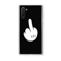 Middle finger black: Samsung Galaxy Note 10 Transparant Hoesje
