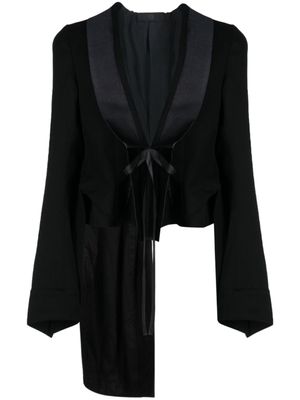 Marc Le Bihan haut asymétrique à fermeture nouée - Noir