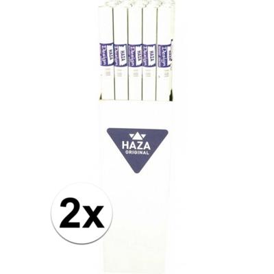 Tafellaken/tafelkleed rol papier - 2x - 800 x 120 cm - roomwit - Lange tafels - Damast papier Tafellaken/tafelkleed rol papier - 2x - 800 x 120 cm - roomwit - Lange tafels - Damast papier