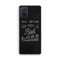 Risk loss: Galaxy A71 Transparant Hoesje Risk loss: Galaxy A71 Transparant Hoesje