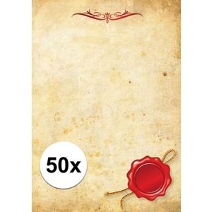 50x Perkament briefpapier   -