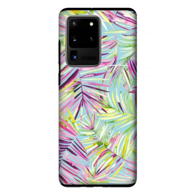 Tropical Palms Blue: Samsung Galaxy S20 Ultra Tough Case